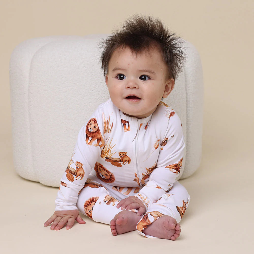 Snuggle Hunny, Lion Organic Snugglesuit Convertible Romper