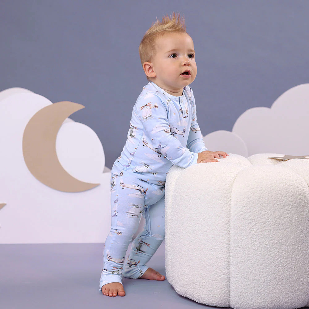 Snuggle Hunny, Taking Flight Long Sleeve Organic Growsuit
