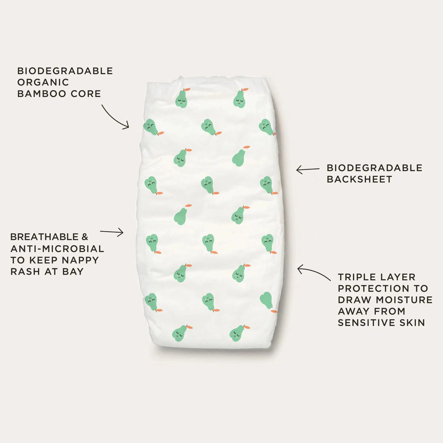 Tooshies 74% Organic Bamboo Nappies Size 3 Crawler 6 - 11kg , 2x 44pk - Bubs Universe