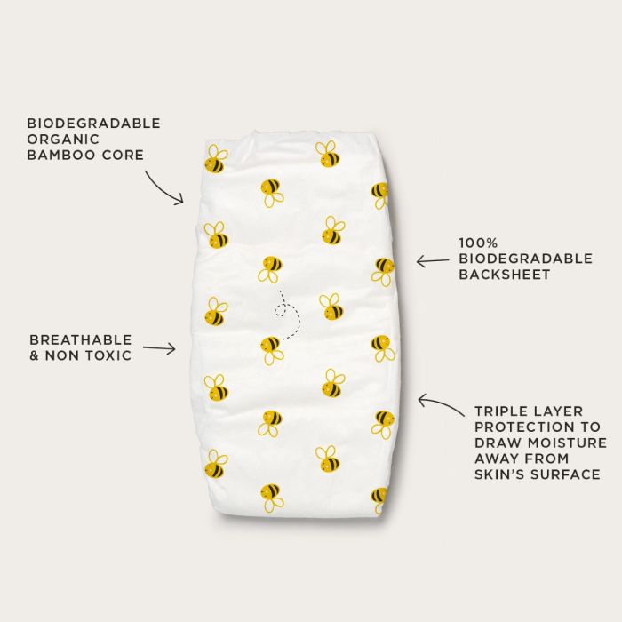 Tooshies 74% Organic Bamboo Tooshies Nappies Size 2 Infant 4 - 8kg 2x48pk - Bubs Universe