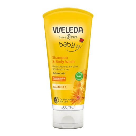 Weleda Calendula Shampoo and Body Wash 200mL - Bubs Universe