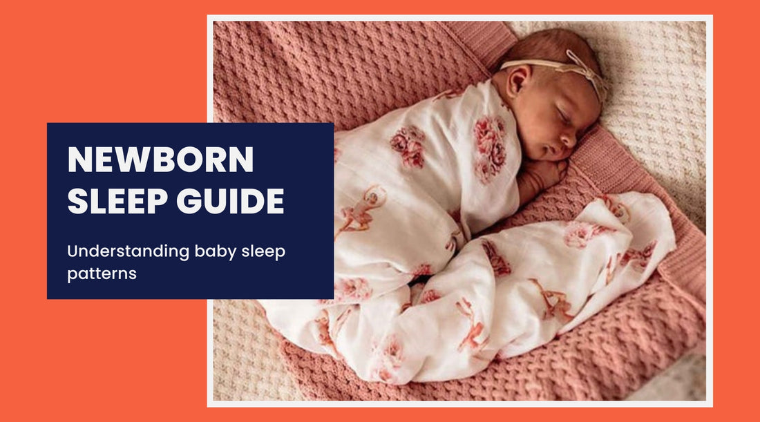 Newborn baby sleeping peacefully wrapped in a blanket, highlighting a normal newborn sleep schedule.