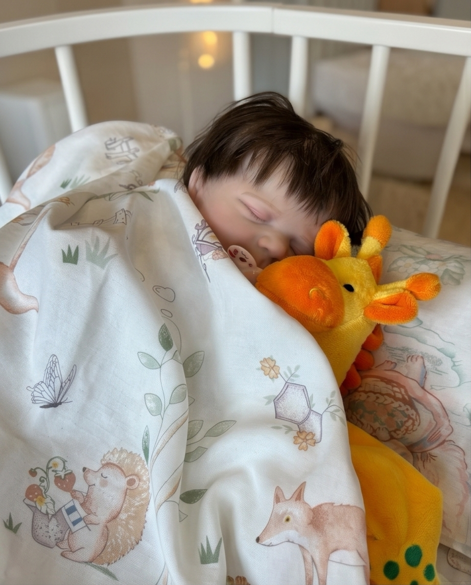 Giggle Bubs, “Fairy Garden” Baby Organic Muslin Wrap