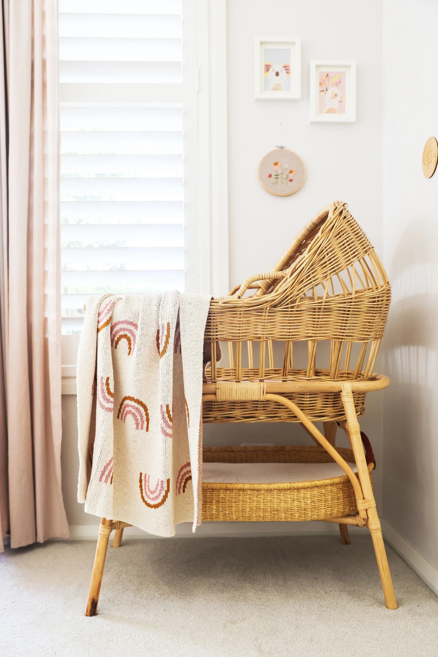 ALIMROSE Rainbow Baby Blanket Pink