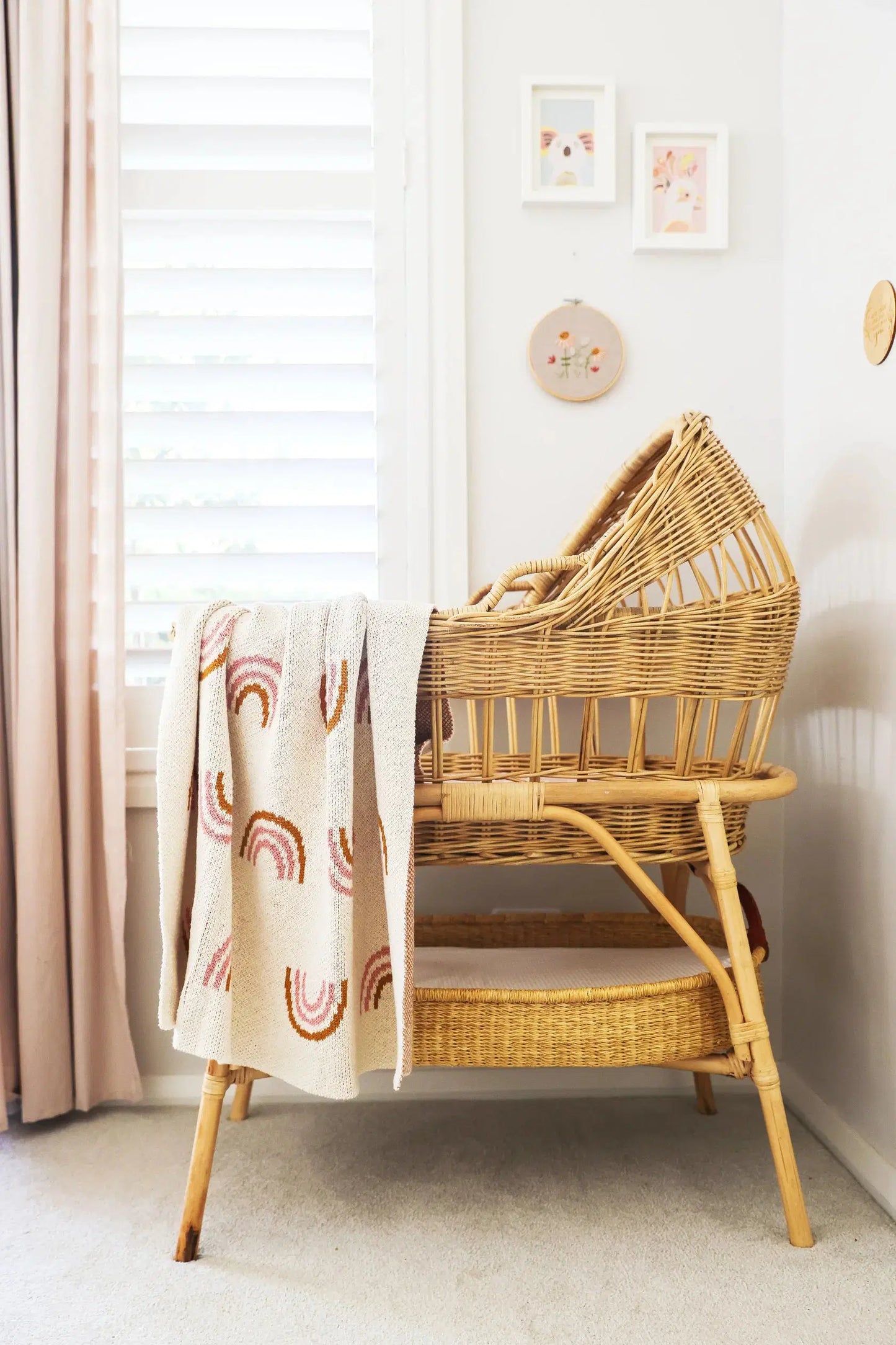 ALIMROSE Rainbow Baby Blanket Pink