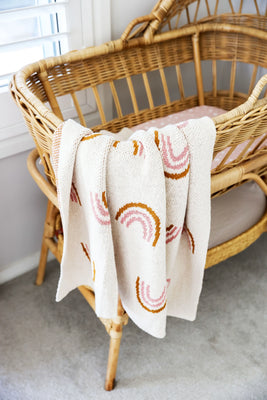 ALIMROSE Rainbow Baby Blanket Pink