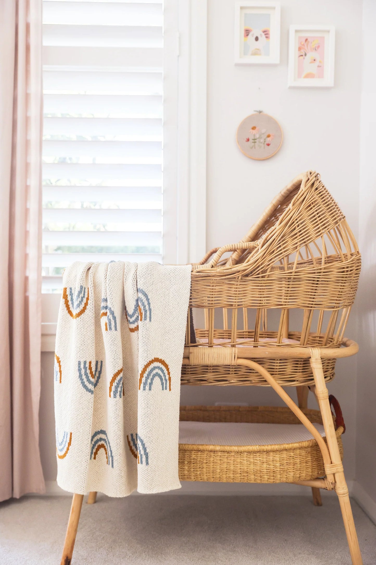 ALIMROSE Rainbow Baby Blanket Blue