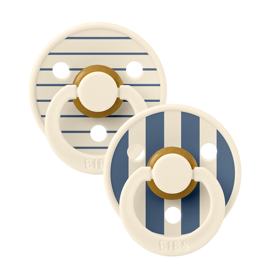 BIBS Studio Colour, S1 - Pin Ivory Steel Blue Mix - (2pk)