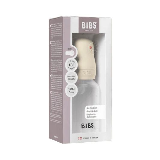 BIBS Baby Bottle Complete Set 150ml Silicone Ivory