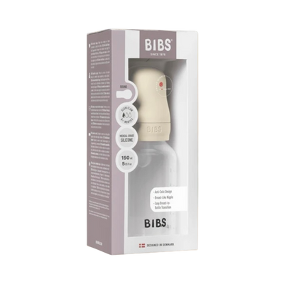 BIBS Baby Bottle Complete Set 150ml Silicone Ivory