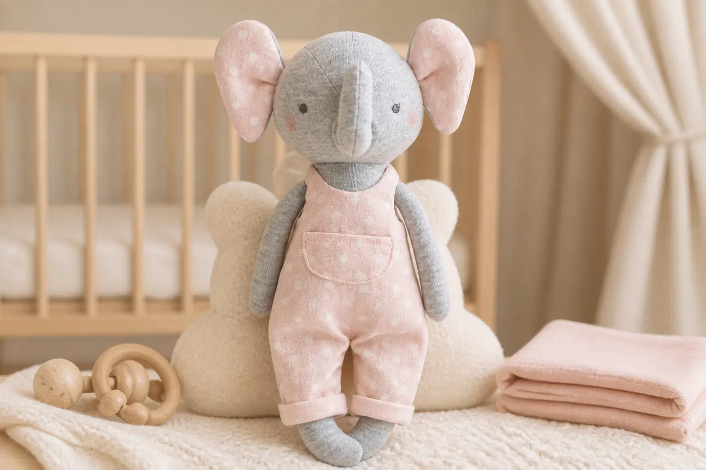 ALIMROSE, Rosy Elephant 28cm Pink