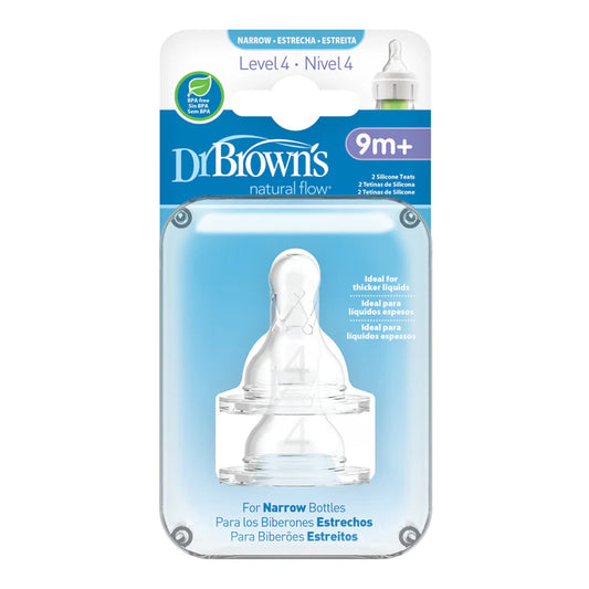 DR BROWN'S OPTIONS+ ANTI COLIC NARROW NECK TEATS LEVEL 4