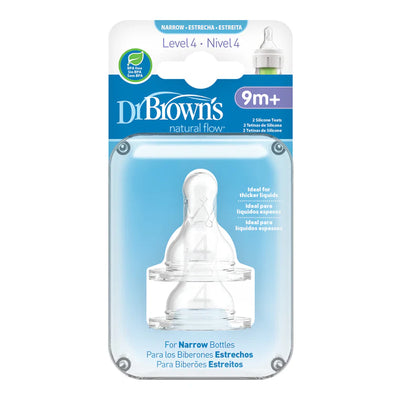 DR BROWN'S OPTIONS+ ANTI COLIC NARROW NECK TEATS LEVEL 4