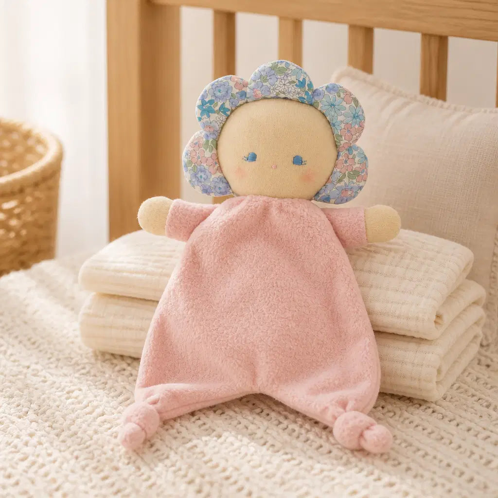ALIMROSE Flower Baby Comforter 29cm Liberty Blue