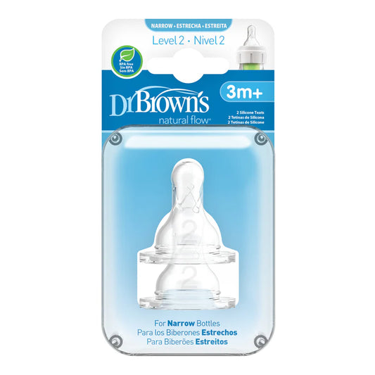 DR BROWN'S OPTIONS+ ANTI COLIC NARROW NECK TEATS LEVEL 2