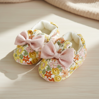 ALIMROSE Bow Booties Sweet Marigold