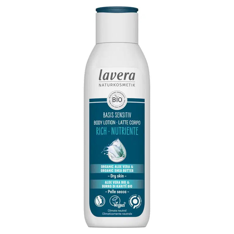 LAVERA Basis Sensitiv Body Lotion 250ml - Vegan Moisture