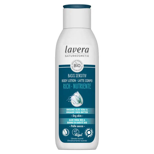 LAVERA Basis Sensitiv Body Lotion 250ml - Vegan Moisture