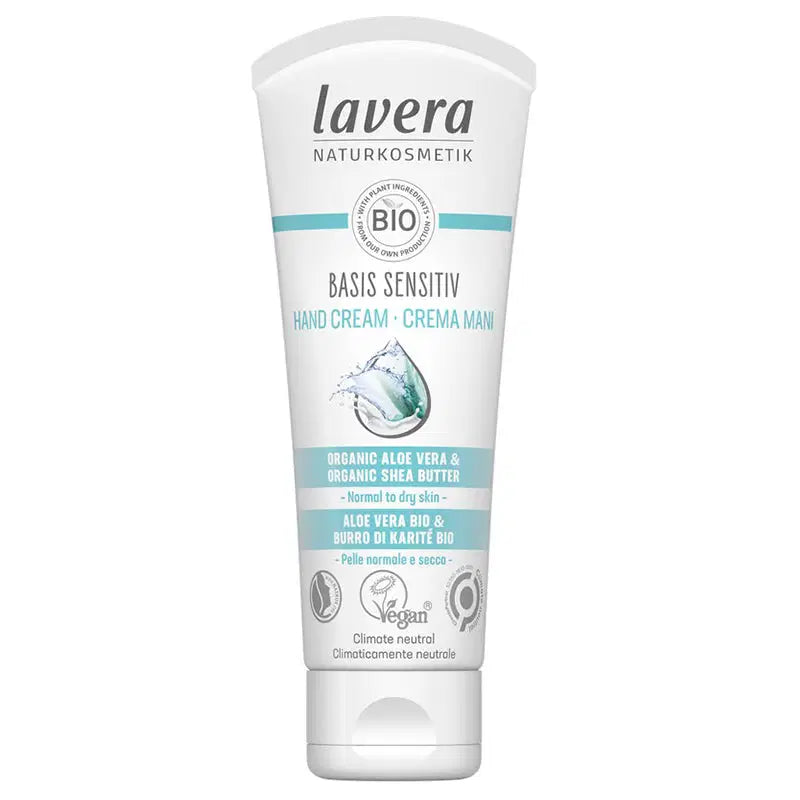 LAVERA Basis Sensitiv Hand Cream 75ml - Vegan & Hydrating Care