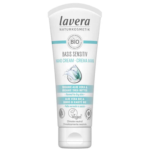LAVERA Basis Sensitiv Hand Cream 75ml - Vegan & Hydrating Care