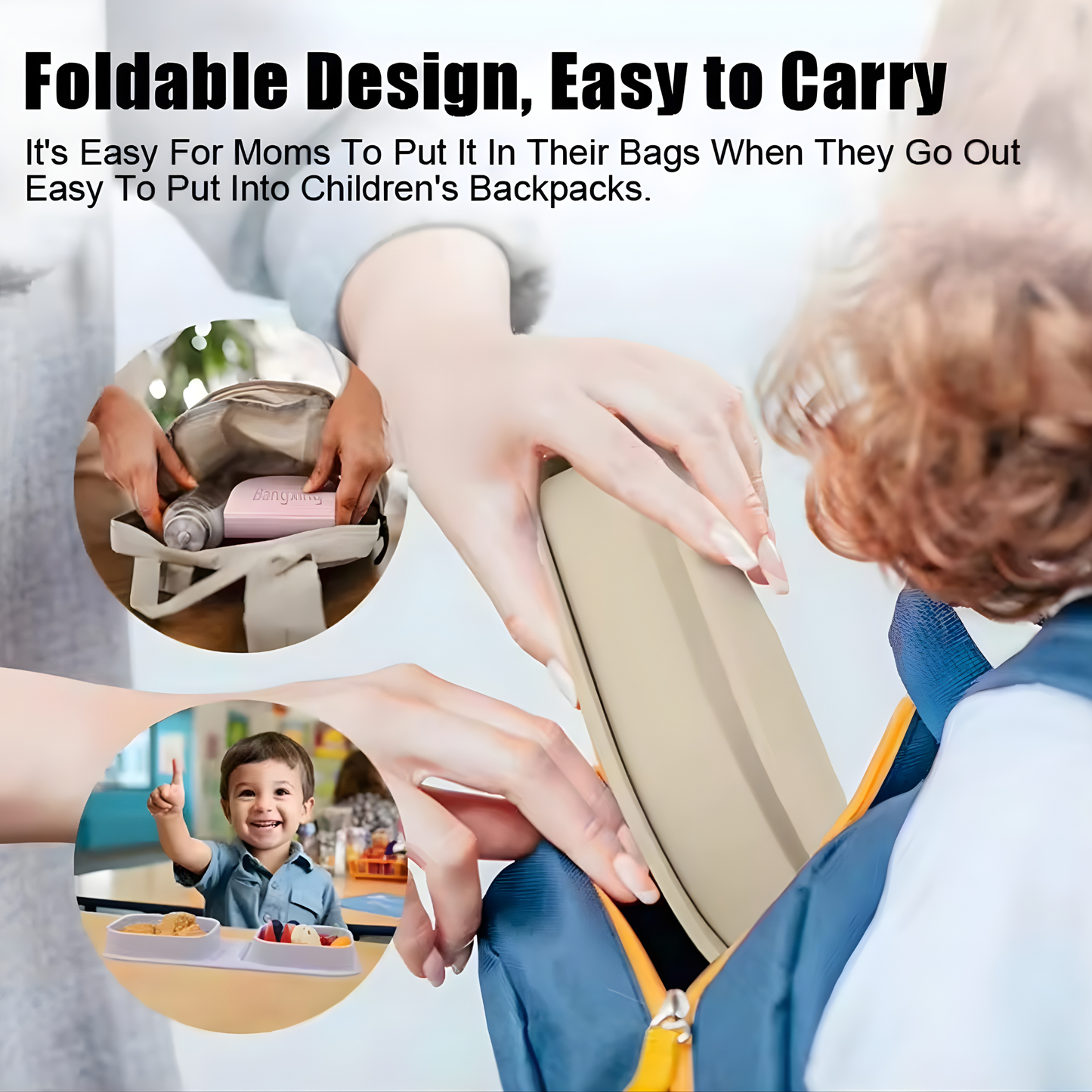 Giggle Bubs, Foldable Silicone Toddler Meal Box.