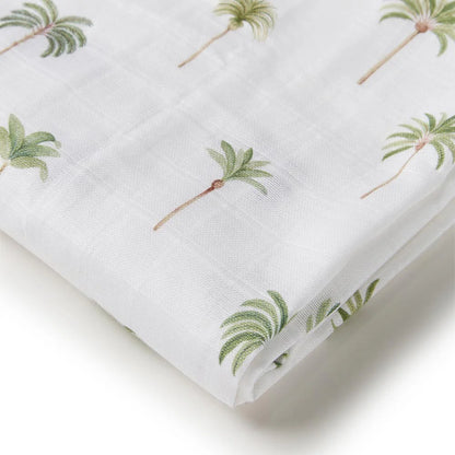 Snuggle Hunny Green Palm Organic Muslin Wrap
