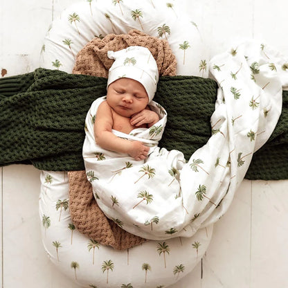 Snuggle Hunny Green Palm Organic Muslin Wrap
