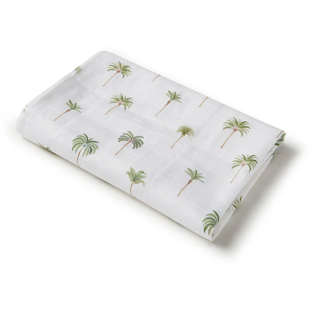 Snuggle Hunny Green Palm Organic Muslin Wrap