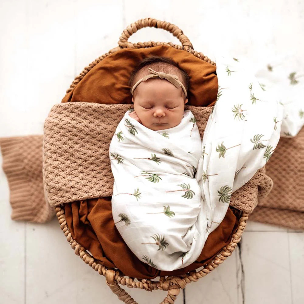 Snuggle Hunny Green Palm Organic Muslin Wrap