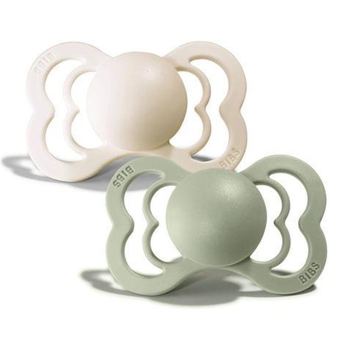 BIBS Supreme, Silicone S1 - Ivory/Sage - (2pk)