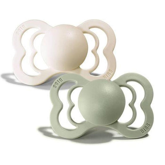 BIBS Supreme, Silicone S1 - Ivory/Sage - (2pk)