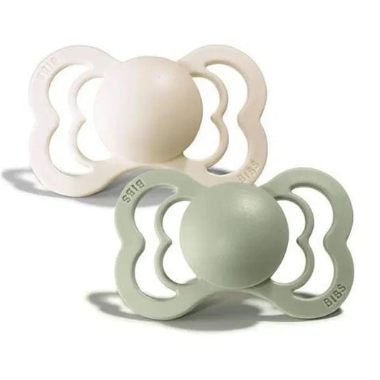 BIBS Supreme, Silicone S1 - Ivory/Sage - (2pk)