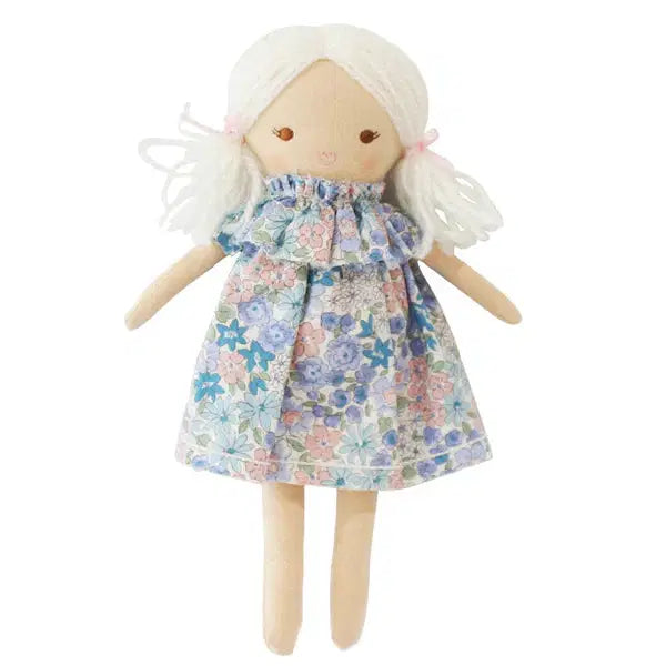 Mini Matilda Asleep Awake Doll 24cm Liberty Blue Floral Dress