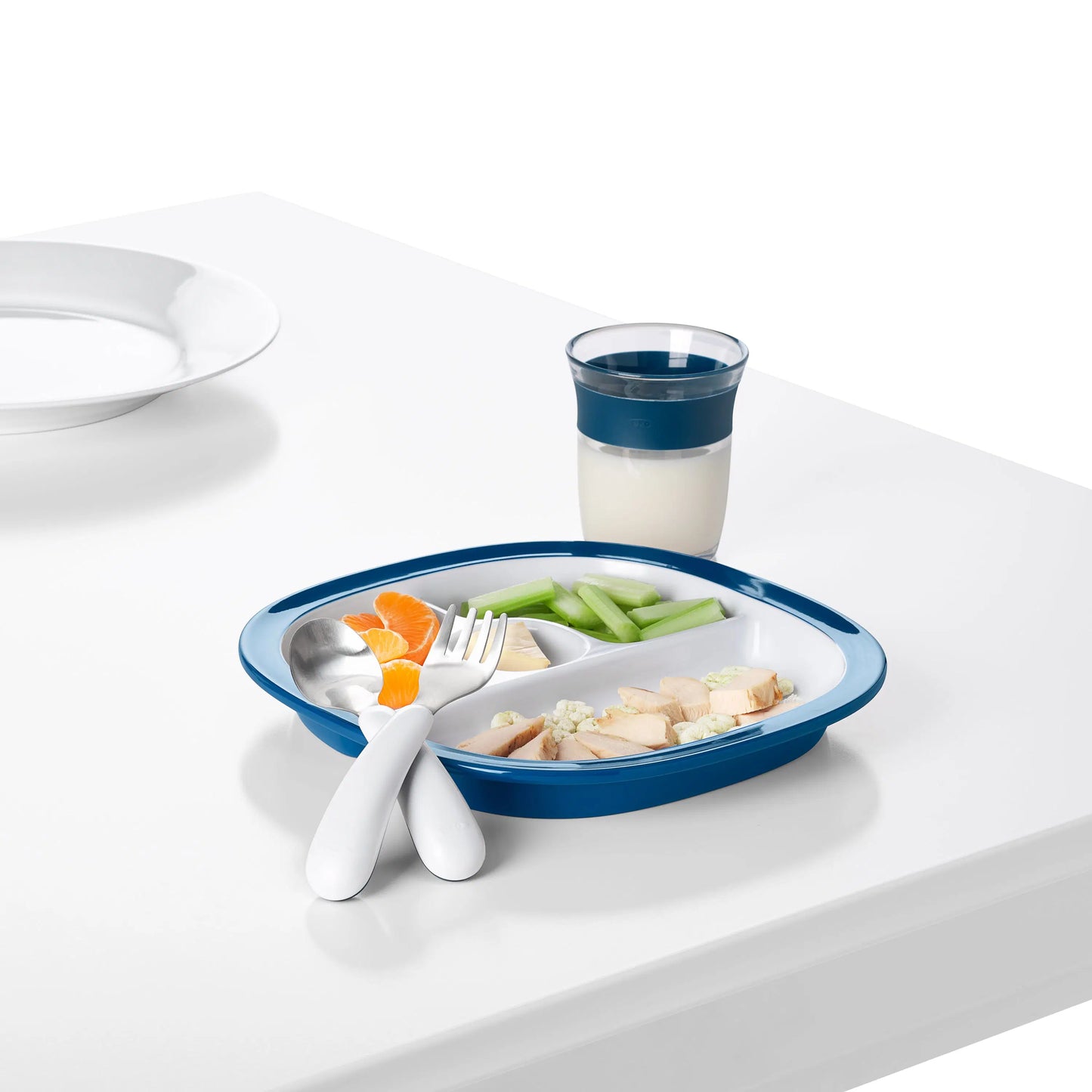 OXO TOT FORK & SPOON SET - NAVY