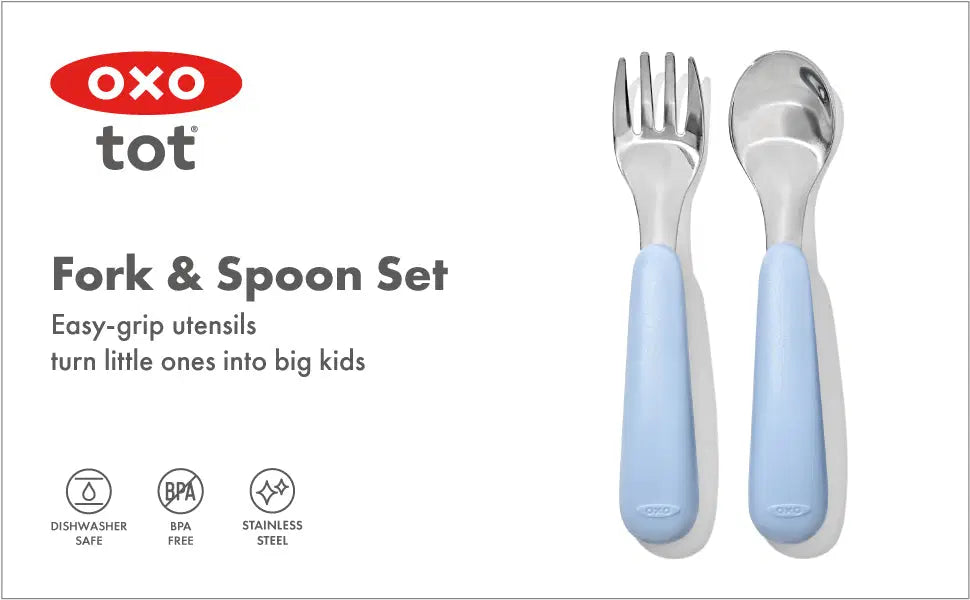OXO TOT FORK & SPOON SET - DUSK