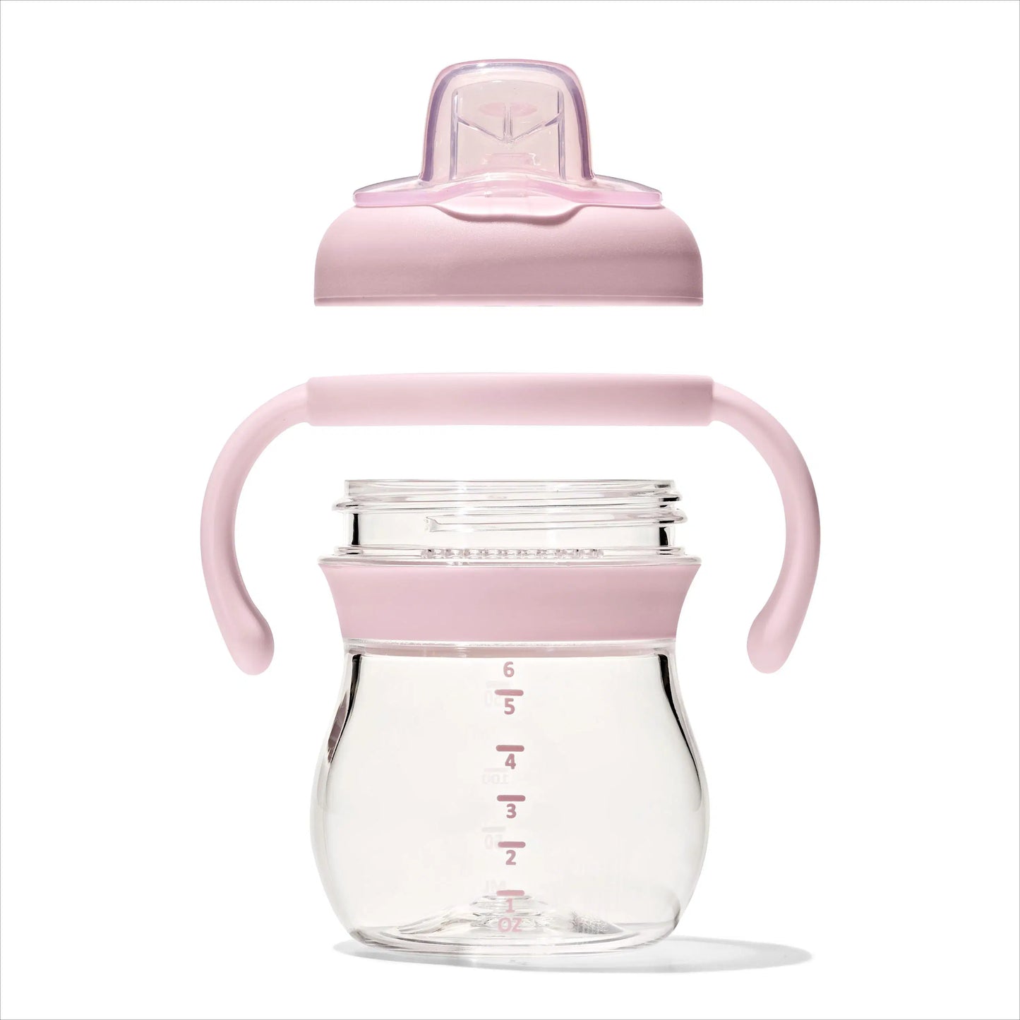 OXO TOT TRANSITIONS SOFT SPOUT SIPPY CUP WITH REMOVABLE HANDLES 6OZ - BLOSSOM