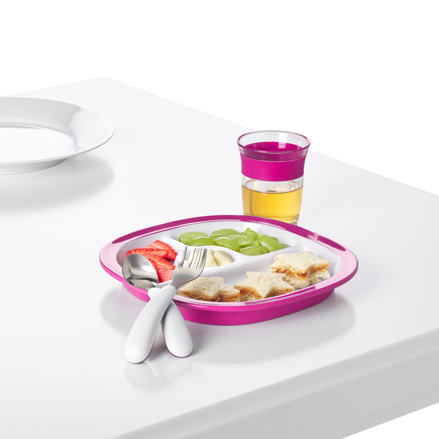 OXO TOT FORK & SPOON SET - PINK