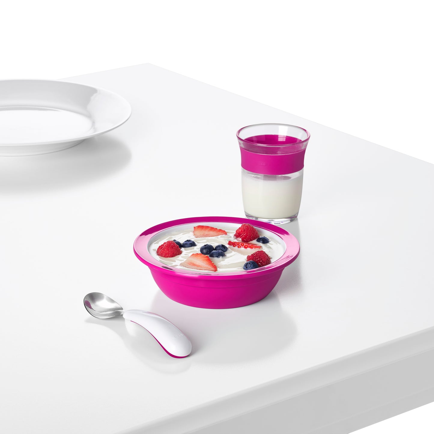 OXO TOT FORK & SPOON SET - PINK