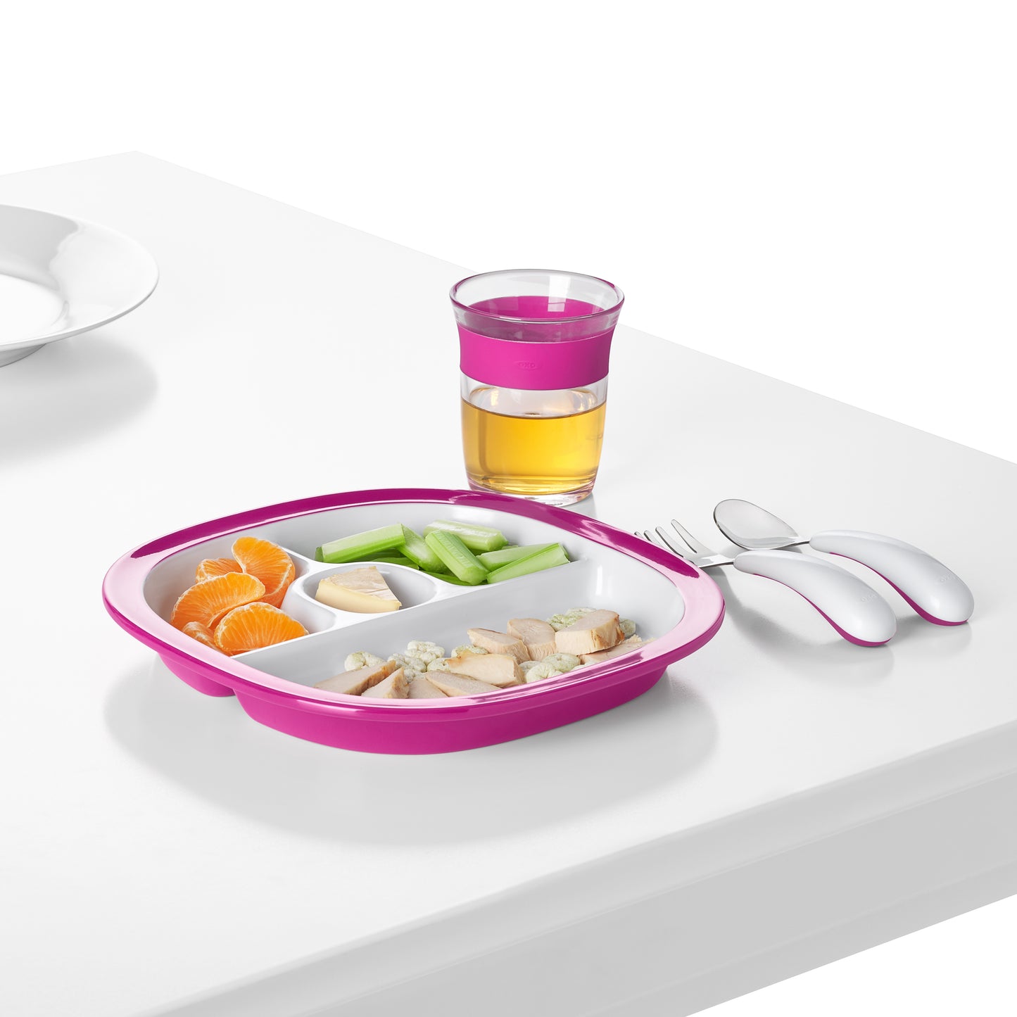 OXO TOT FORK & SPOON SET - PINK