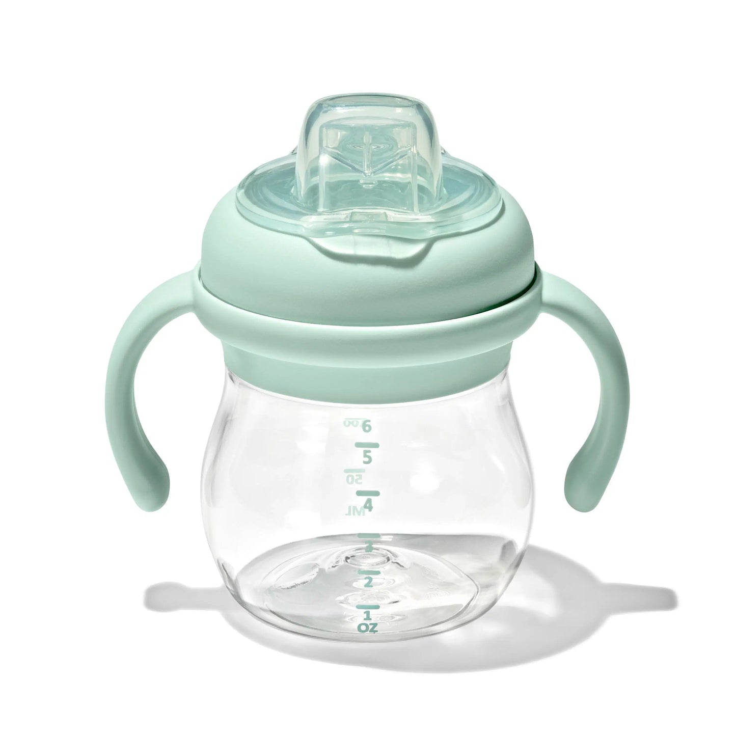 OXO TOT TRANSITIONS SOFT SPOUT SIPPY CUP WITH REMOVABLE HANDLES 6OZ - OPAL