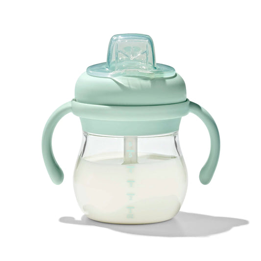 OXO TOT TRANSITIONS SOFT SPOUT SIPPY CUP WITH REMOVABLE HANDLES 6OZ - OPAL