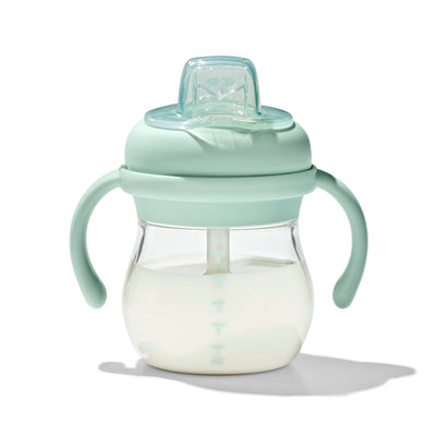 OXO TOT TRANSITIONS SOFT SPOUT SIPPY CUP WITH REMOVABLE HANDLES 6OZ - OPAL
