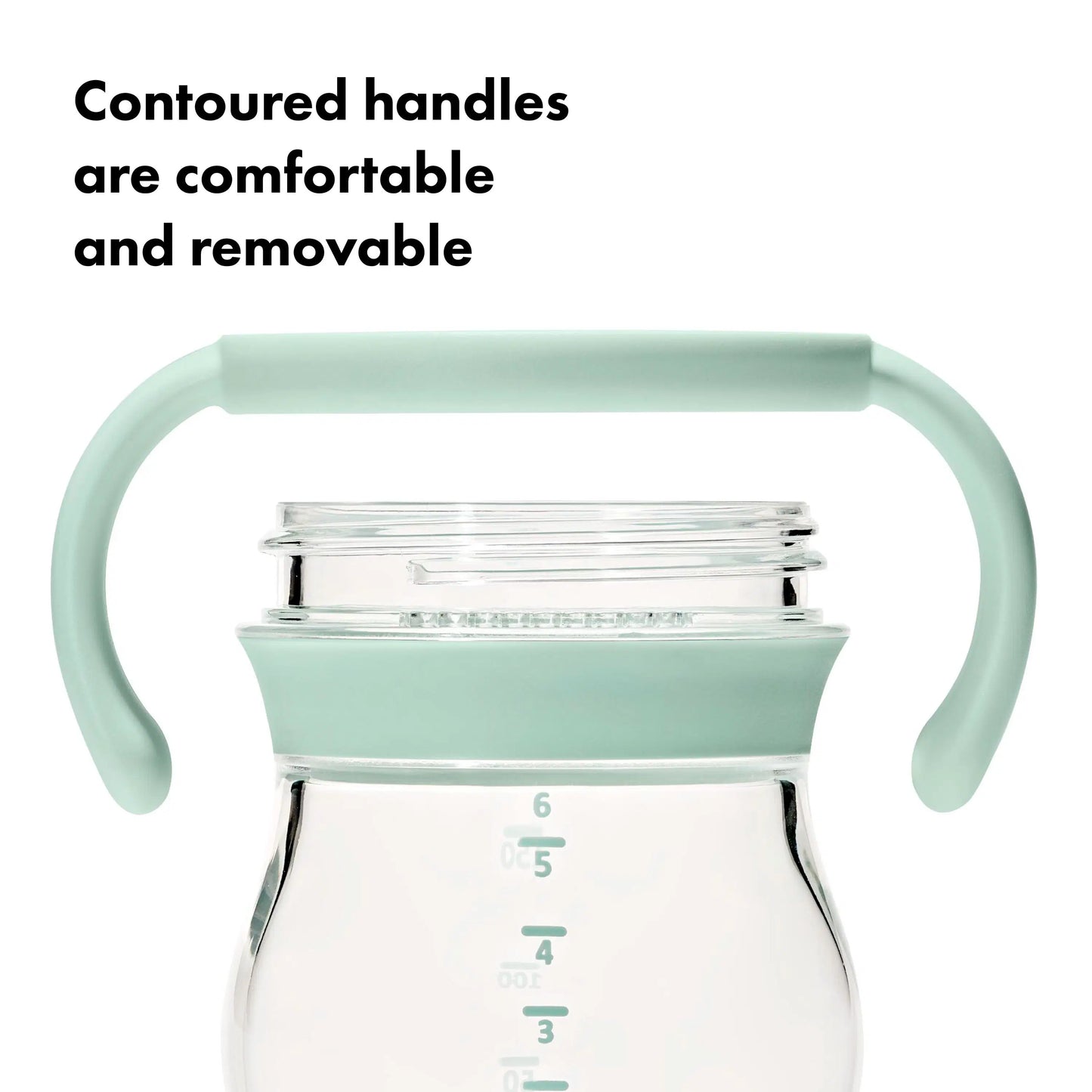 OXO TOT TRANSITIONS SOFT SPOUT SIPPY CUP WITH REMOVABLE HANDLES 6OZ - OPAL