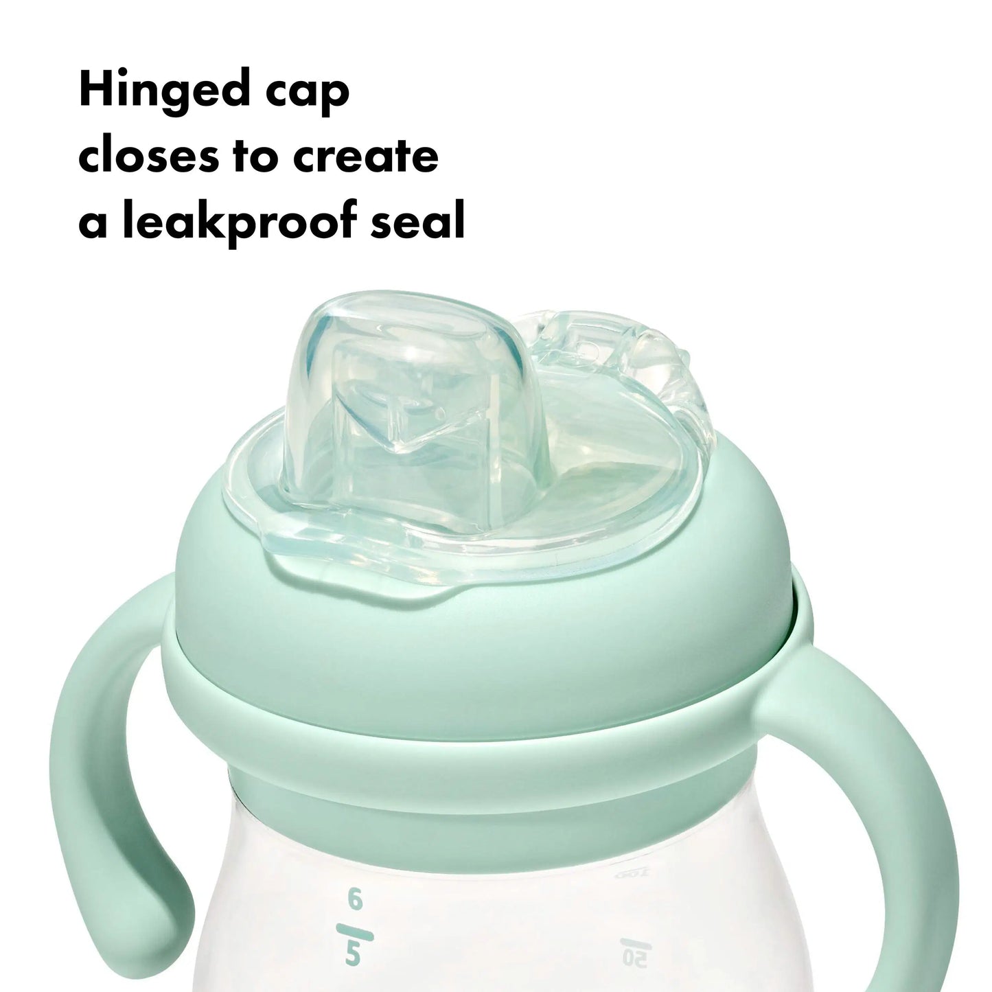 OXO TOT TRANSITIONS SOFT SPOUT SIPPY CUP WITH REMOVABLE HANDLES 6OZ - OPAL
