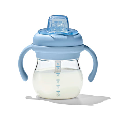OXO TOT TRANSITIONS SOFT SPOUT SIPPY CUP WITH REMOVABLE HANDLES 6OZ - DUSK