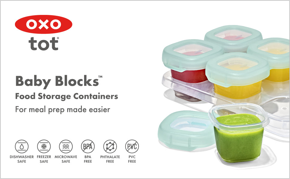 OXO TOT BABY BLOCKS FREEZER STORAGE CONTAINERS 60ML - OPAL