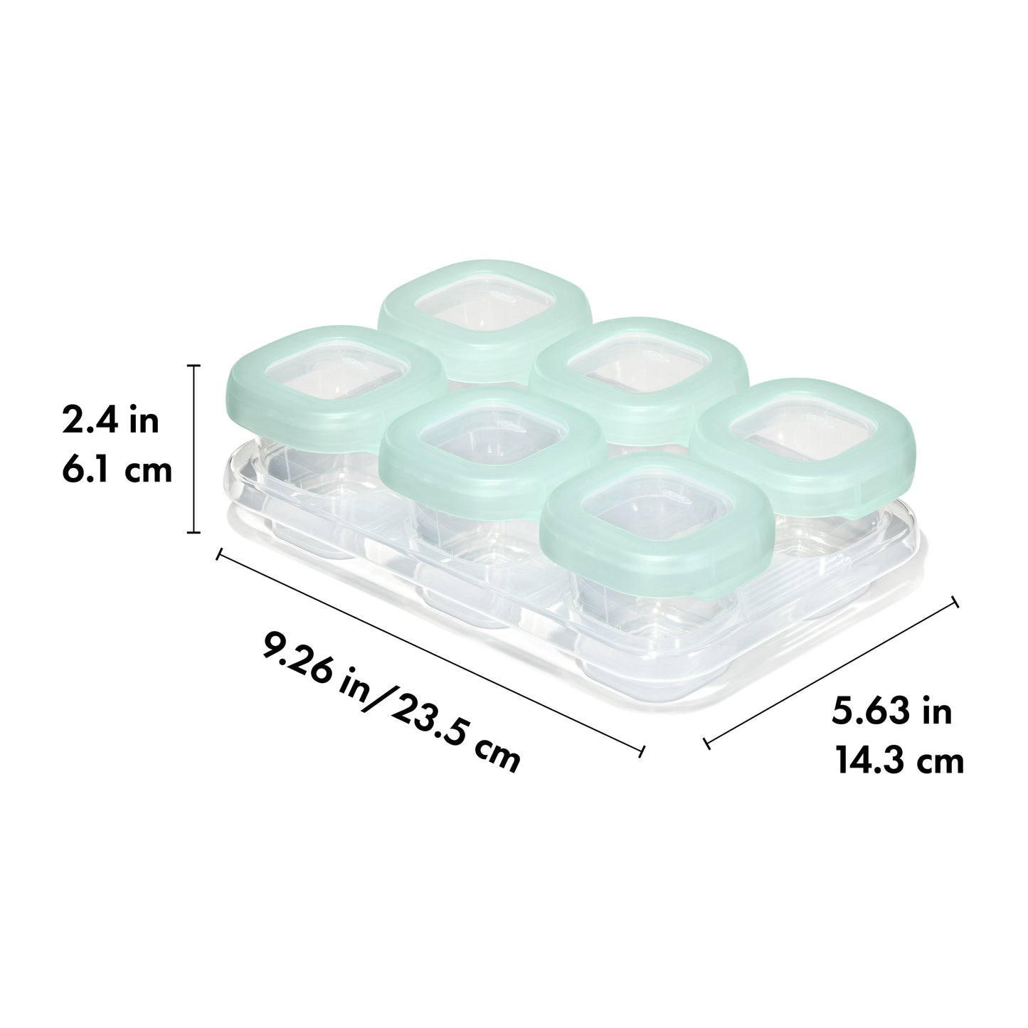 OXO TOT BABY BLOCKS FREEZER STORAGE CONTAINERS 60ML - OPAL