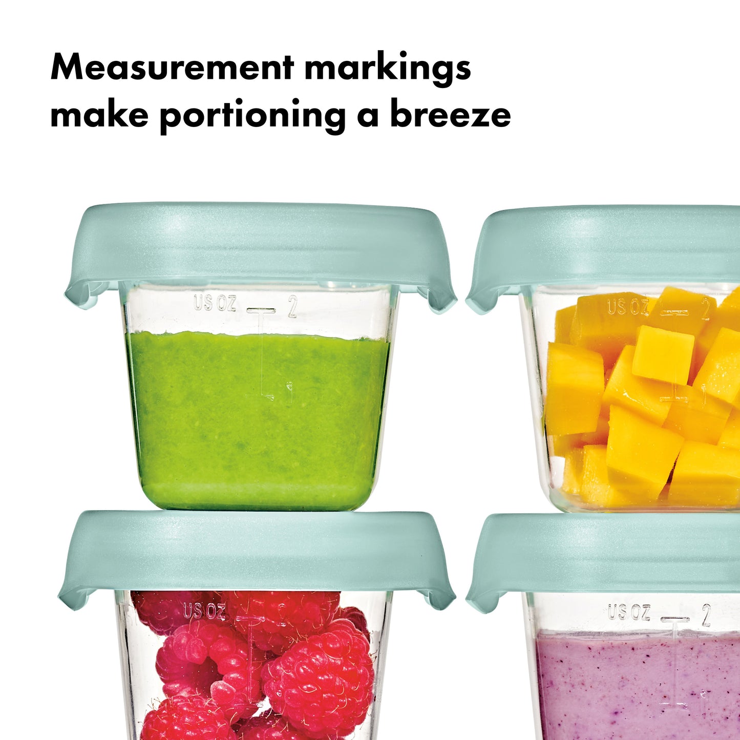 OXO TOT BABY BLOCKS FREEZER STORAGE CONTAINERS 60ML - OPAL