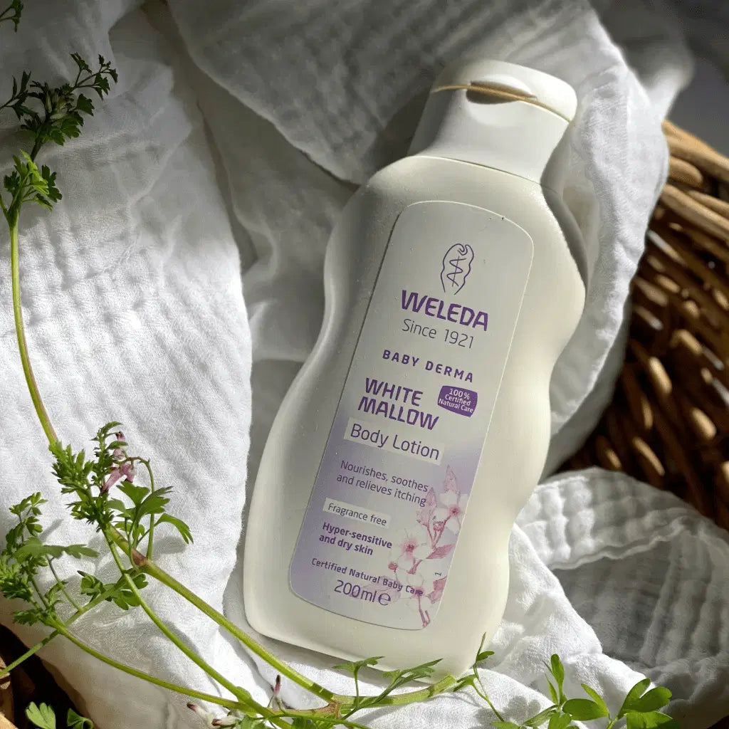 weleda baby white mallow body lotion