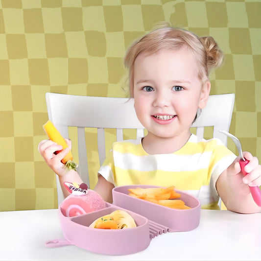 Giggle Bubs, Foldable Silicone Toddler Meal Box.